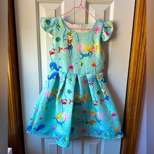 AmzBarkley mermaid dress with flutter sleeves, linen lining